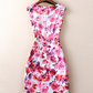 Boutique Rose Print Round Neck Sleeveless Dress