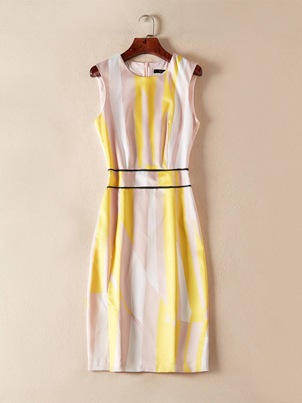 Fashion Summer Sleeveless Printed Dress