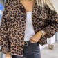 Trendy Leopard Denim Jacket