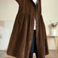 Retro Thickened Corduroy Long Hooded Coat