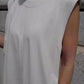 Casual fashionable backless retro simple dress loose slim vest dress