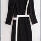 Fashion Black Round Neck Dress