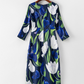 3/4 Sleeve Printed Round Neck Dress