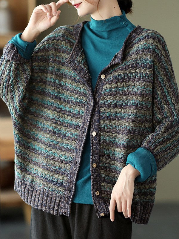 Literary Retro Knitted Cardigan