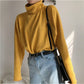 Looseu Turtleneck Solid Color Long Sleeve Top