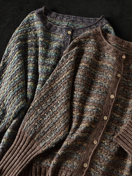 Literary Retro Knitted Cardigan