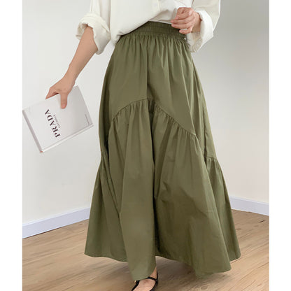 Vintage Wave Ruched High Waist Skirts