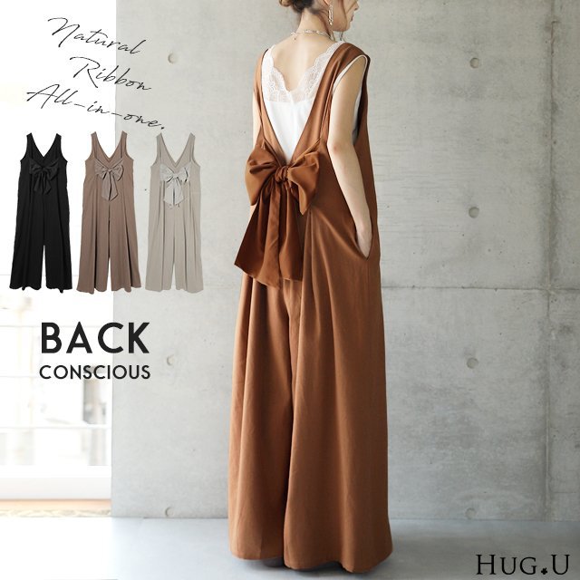 Retro Backless Bow Jumpsuit Overalls