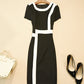 Fashion Black Round Neck Dress