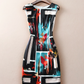 Boutique Printed Round Neck Sleeveless Dress