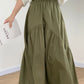 Vintage Wave Ruched High Waist Skirts