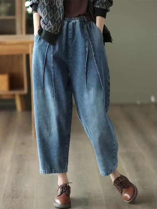 Vintage Pinch Pleated Jean Pants