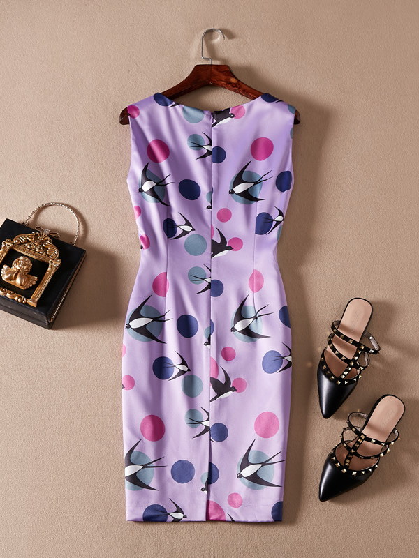 Colorful Polka Dot Swallow Dress