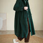 Retro Thickened Corduroy Long Hooded Coat