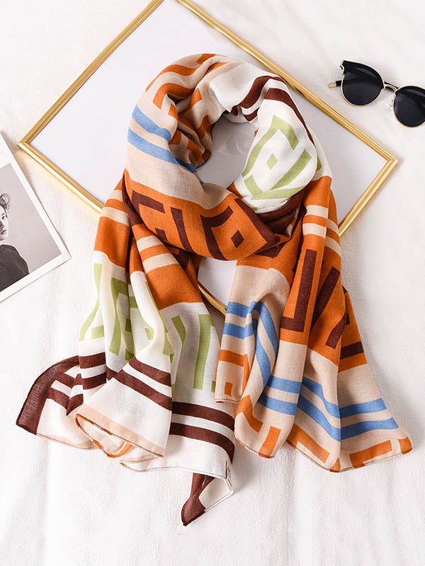 Multicolor Printed Warm Sun-Proof Silk Scarf