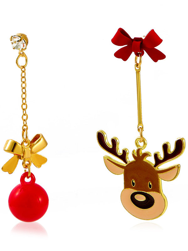 Vintage Cute Cartoon Christmas Party Drop Earrings Accessories