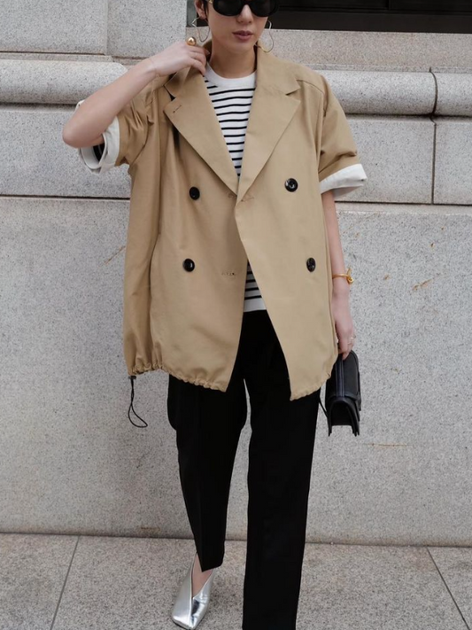 Fashion Casual Half Sleeve Blazer Outwear