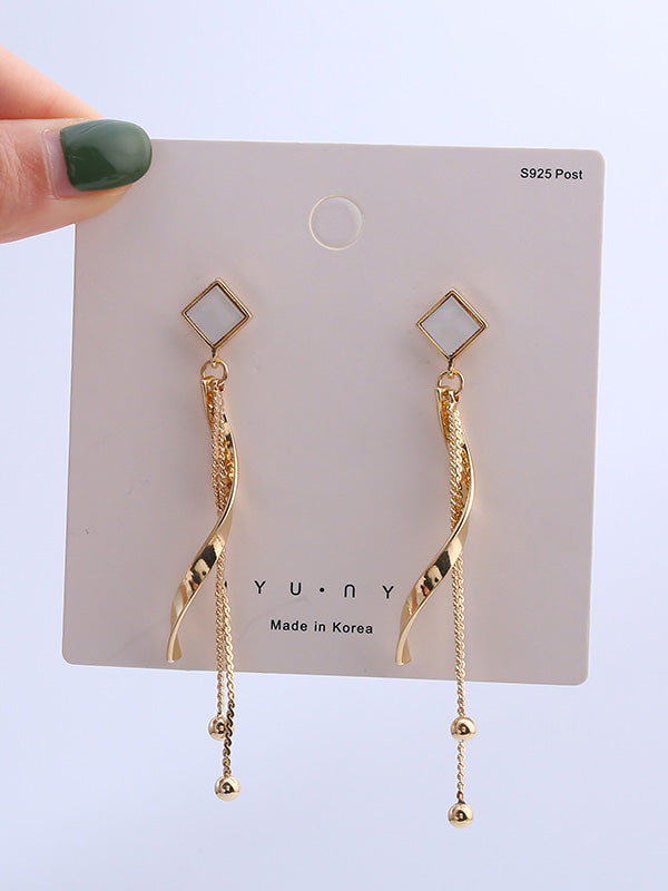 Fashion Geometry Tasseled Irregularity Earrings