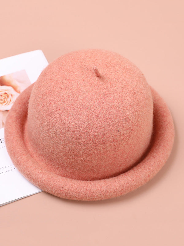 Simple Casual 9 Colors Lamb Wool Fisherman Hat