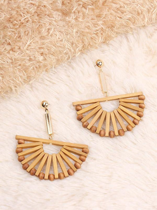 Vintage Wooden Earrings Accessories