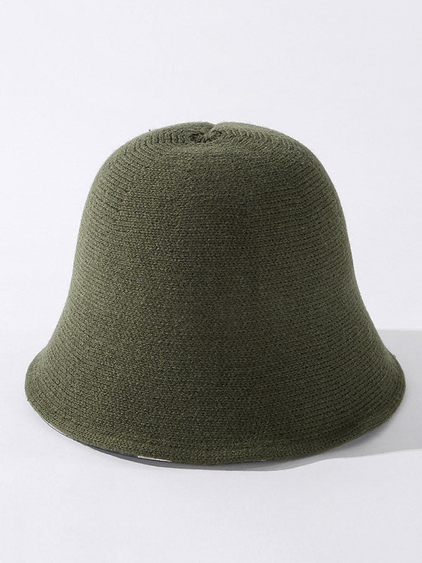 Original Solid Knitting Bucket Hat