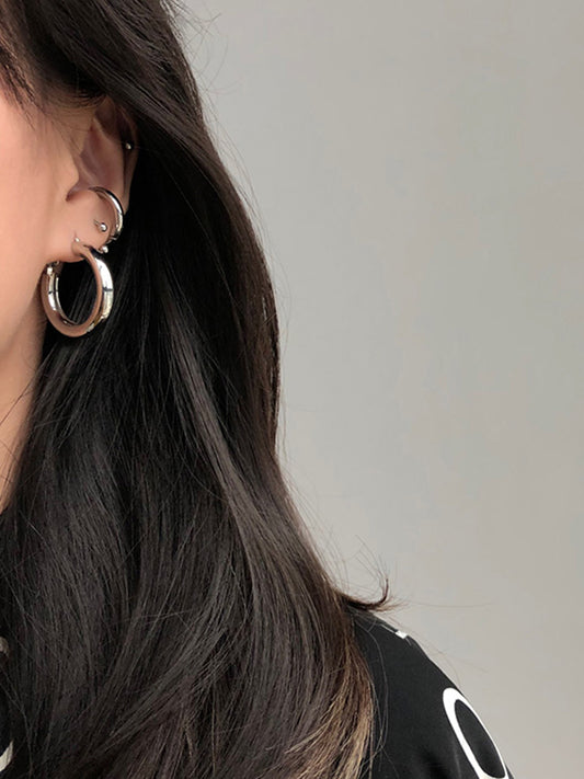 Fashion Punk Geometric Hoop Earrings Accessories