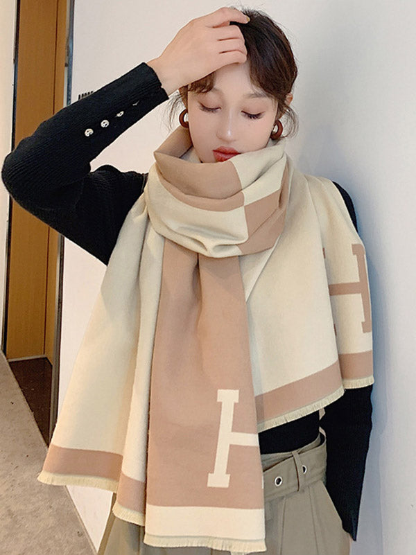 Original Warm Letter Print Shawl&Scarf