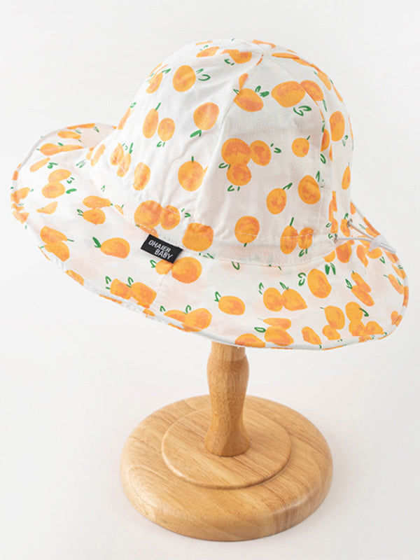 Qute Baby Cartoon Printed Sun Protection Beach Fisherman Hat