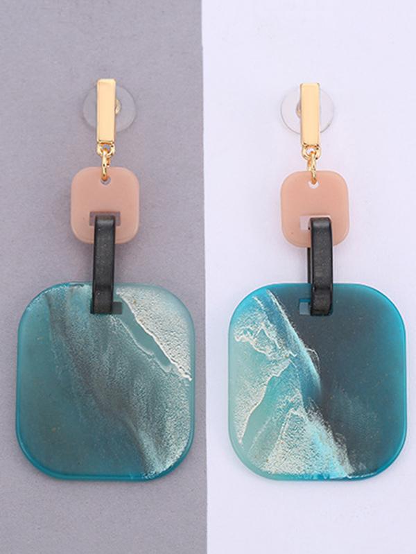 Fashion Designed Square Split-joint Earings