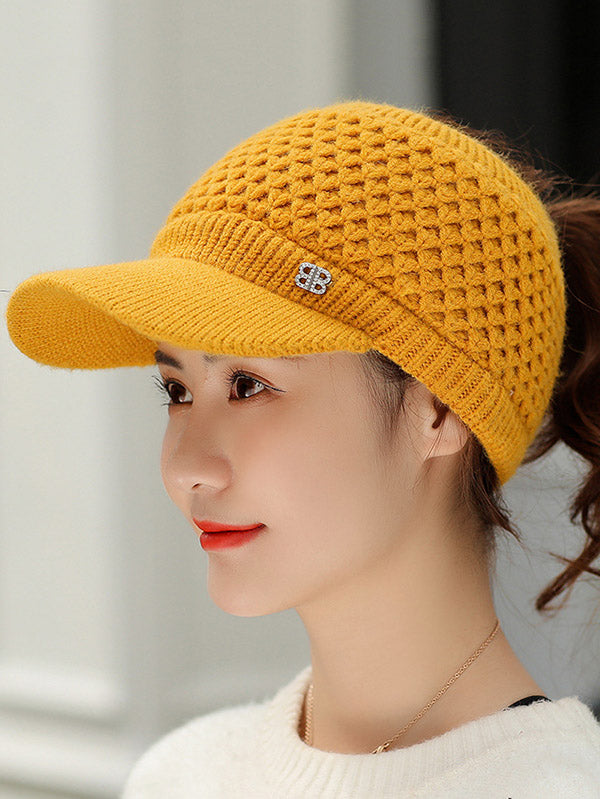 Original Solid Warm Hole Knitting Hat