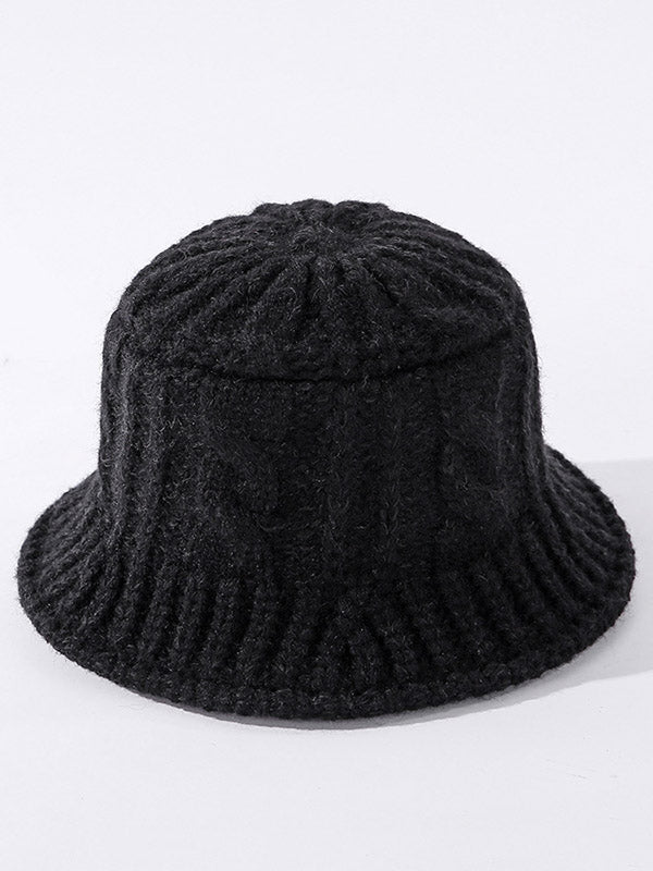 Original Solid Knitting Bucket Hat