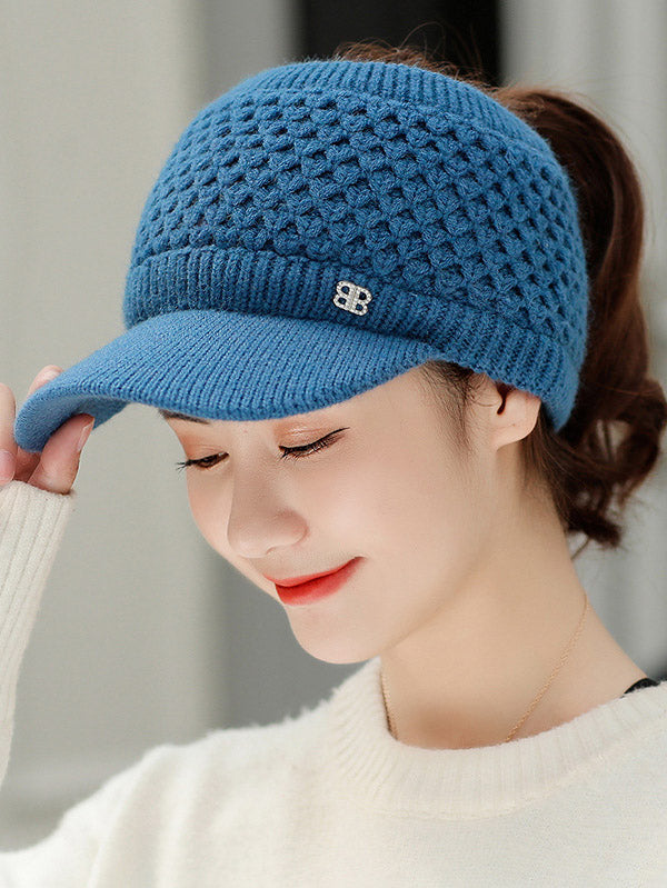 Original Solid Warm Hole Knitting Hat