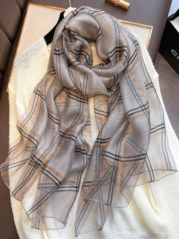 Personality Warm Striped Plaid Scarf