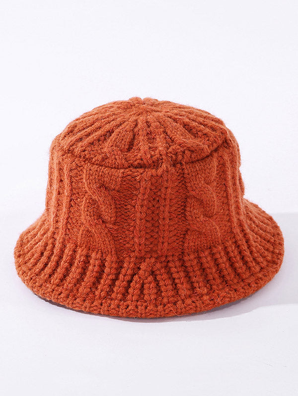 Original Solid Knitting Bucket Hat