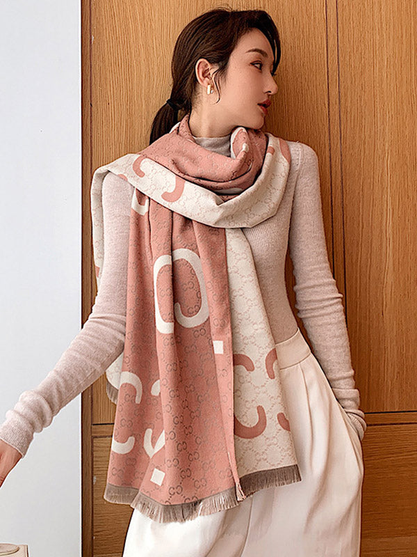 Original Warm Letter Print Shawl&Scarf