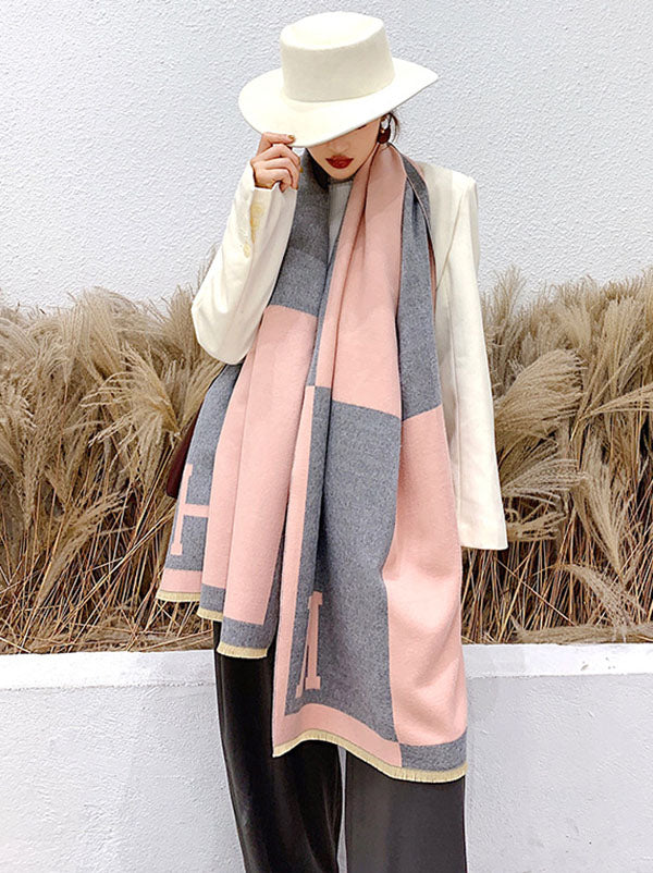 Original Warm Letter Print Shawl&Scarf