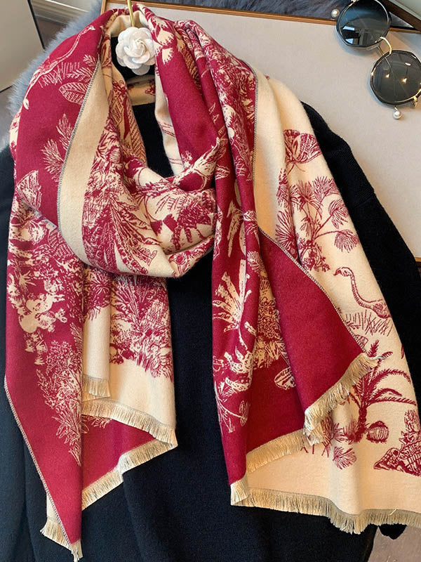 Imitation Cashmere Shawl Printed Warm Scarf