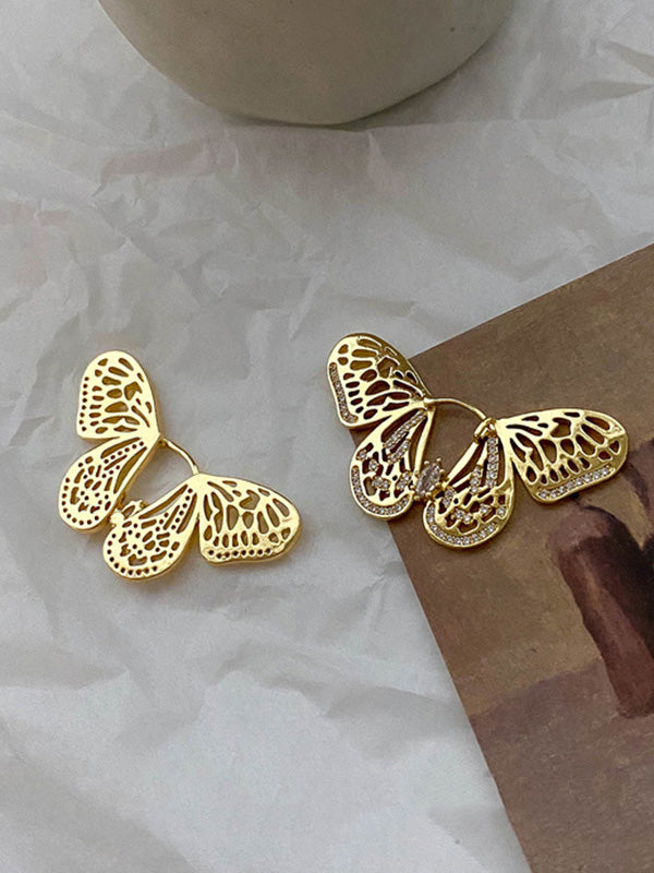 Original Stylish Butterfly Shaped Diamond Earrings