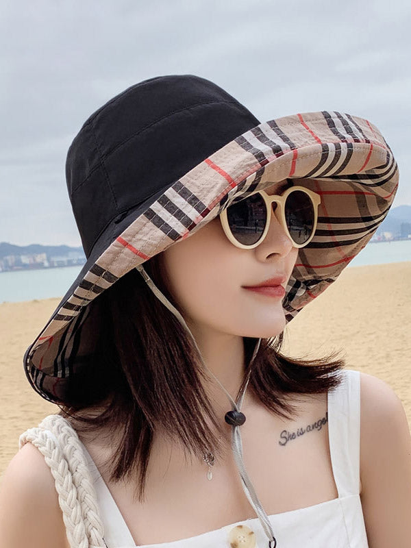 Original Plaid Reversible Sun-Protection Bucket Hat