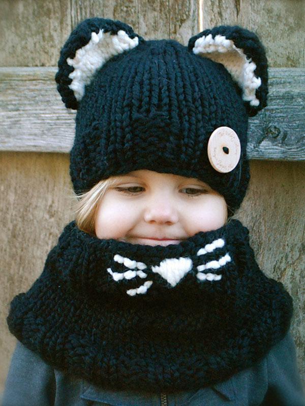 Handmade Cat Feature Scarf&Hat Accessories