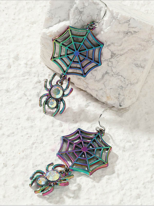 Halloween Pumpkin Spider Bat Earrings