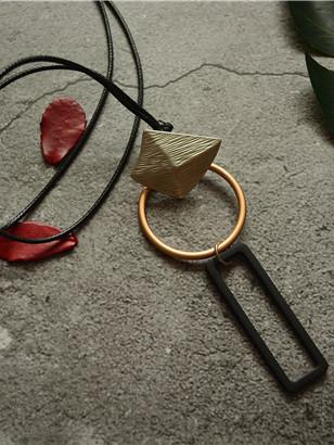 Geometry Simple Long Necklace