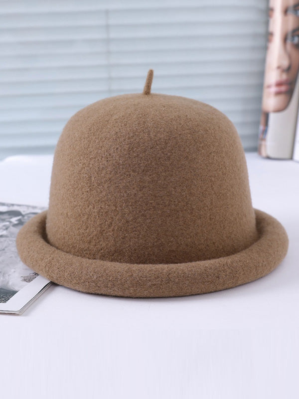 Simple Casual 9 Colors Lamb Wool Fisherman Hat