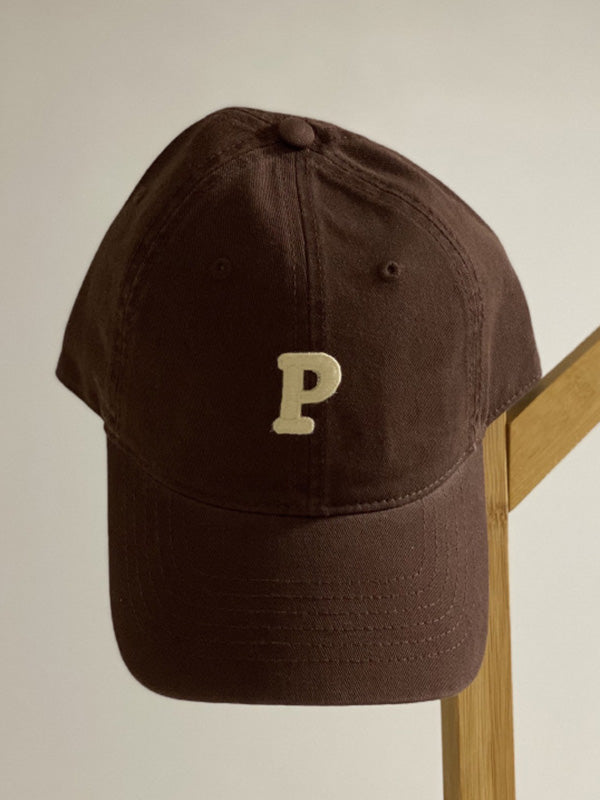 Sports Solid Color Letter Applique Baseball Cap