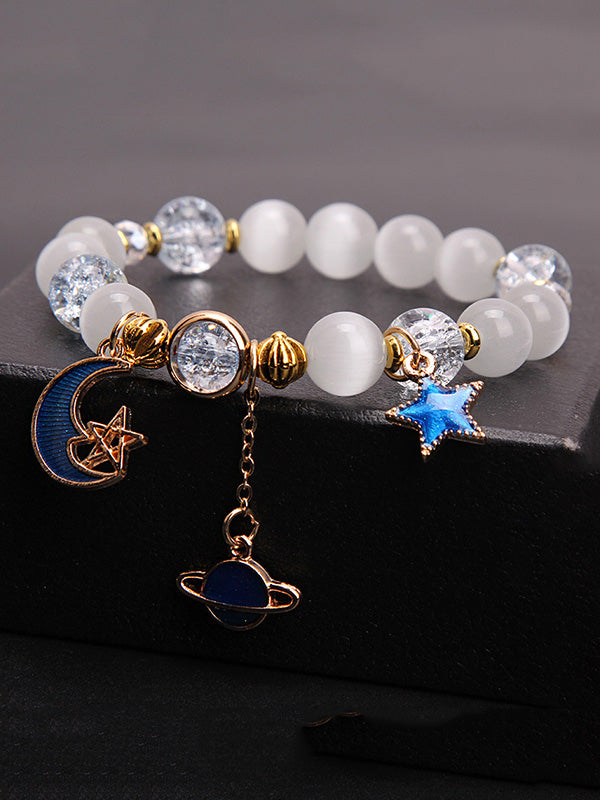 Original Alloy Star&Moon&Planet Beads Bracelet