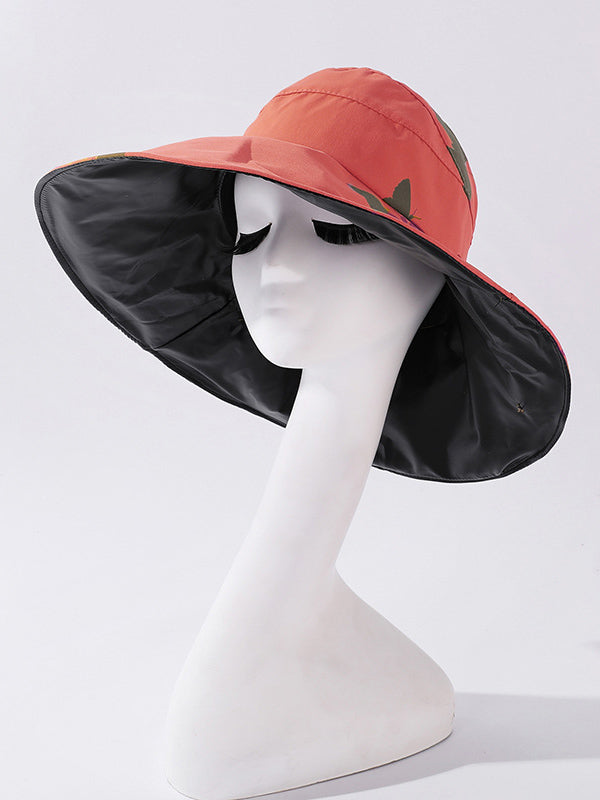 Casual Print Hole Split-Joint Sun-Protection Hat