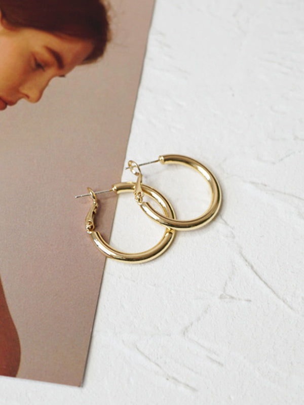 Simple Normcore Gold&Silver Ear-Ring