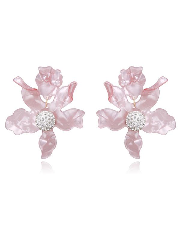 2 Color Flower Decorated Earring Accessories – girlgard