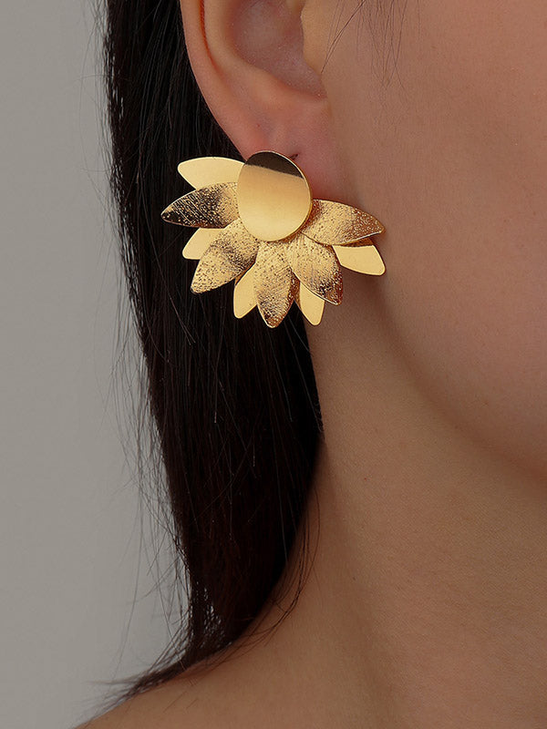 Original Chic Alloy Matte Flower Earrings