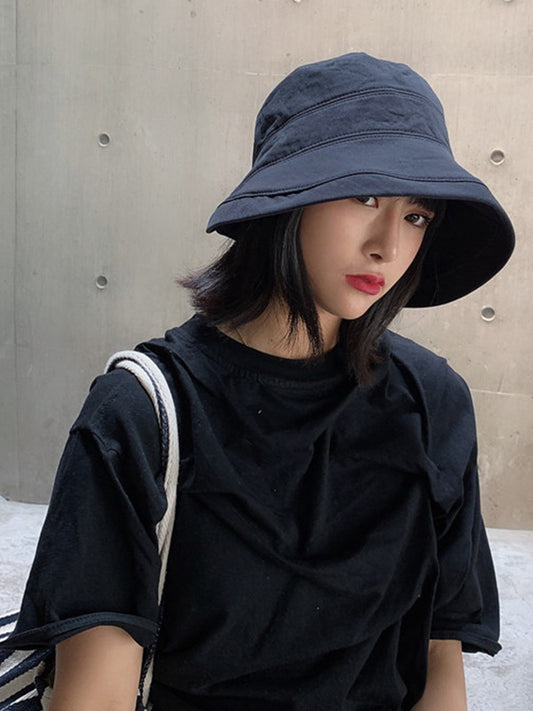 Normcore Simple Solid Color Fisherman Hat